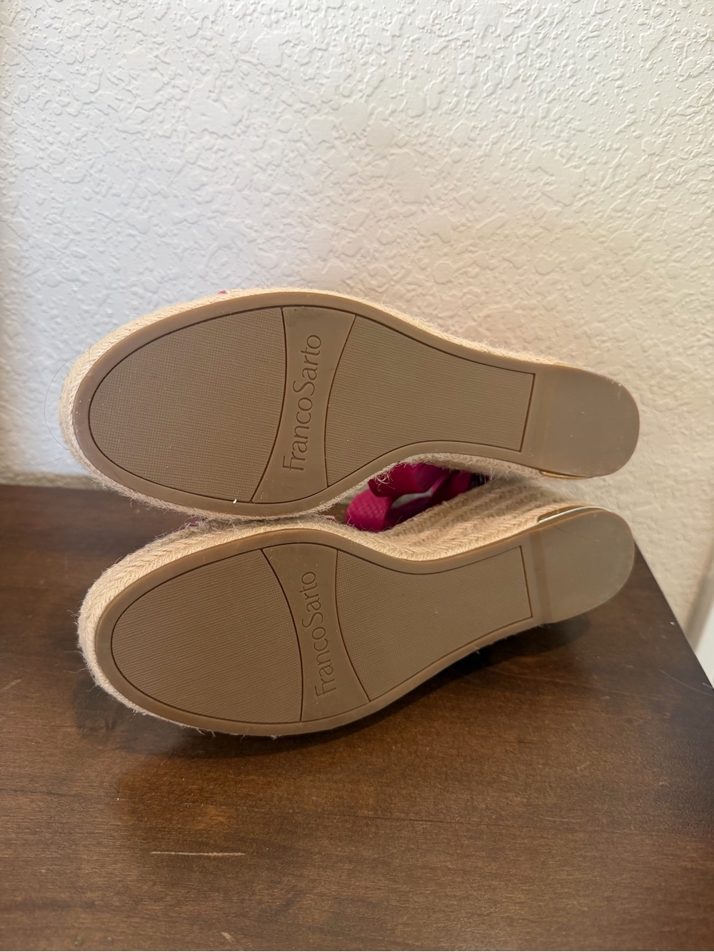 Franco Sarto Hot Pink Ankle-Strap Espadrille Sandals - Picture 2 of 3